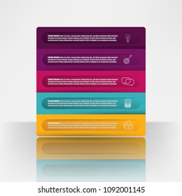 Vector illustration of creative business infographic template and modern icons represent as steps or workflow diagram.