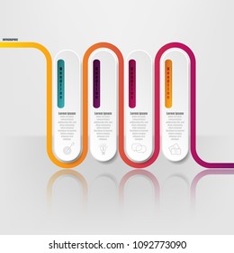 Vector illustration of creative business infographic template and modern icons represent as steps or workflow diagram.