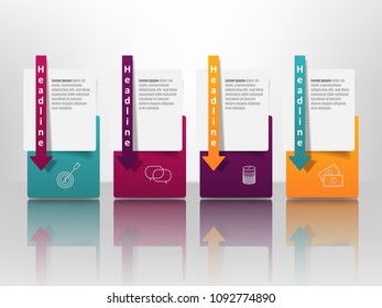 Vector illustration of creative business infographic template and modern icons represent as steps or workflow diagram.