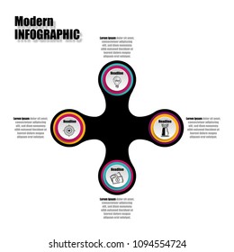 Vector illustration of creative business infographic template and modern icons represent as steps or workflow diagram.