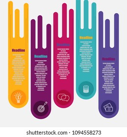 Vector illustration of creative business infographic template and modern icons represent as steps or workflow diagram.