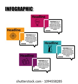 Vector illustration of creative business infographic template and modern icons represent as steps or workflow diagram.