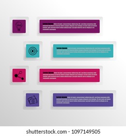Vector illustration of creative business infographic template and modern icons represent as steps or workflow diagram.