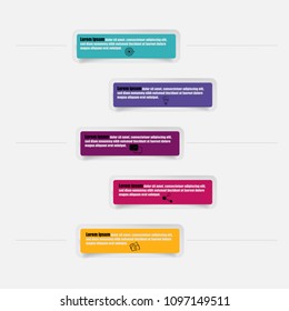Vector illustration of creative business infographic template and modern icons represent as steps or workflow diagram.