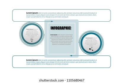 Vector illustration of creative business infographic template and modern icons represent as steps or workflow diagram.
