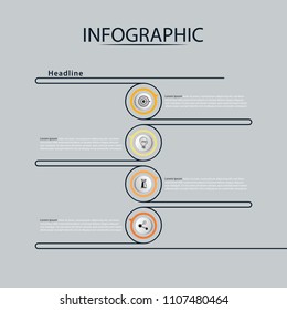Vector illustration of creative business infographic template and modern icons represent as steps or workflow diagram.