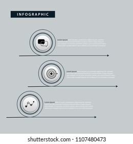 Vector illustration of creative business infographic template and modern icons represent as steps or workflow diagram.