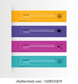 Vector illustration of creative business infographic template and modern icons represent as steps or workflow diagram.