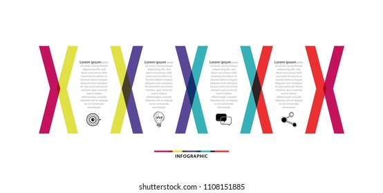 Vector illustration of creative business infographic template and modern icons represent as steps or workflow diagram.