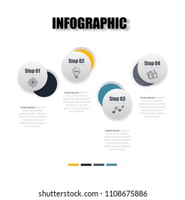 Vector illustration of creative business infographic template and modern icons represent as steps or workflow diagram.