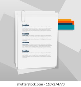 Vector illustration of creative business infographic template and modern paper represent as steps or workflow diagram.