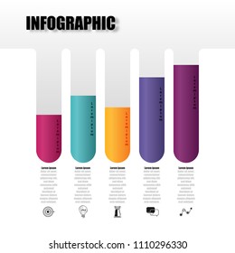 Vector illustration of creative business infographic template and modern icons represent as steps or workflow diagram.