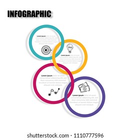 Vector illustration of creative business infographic template and modern icons represent as steps or workflow diagram.