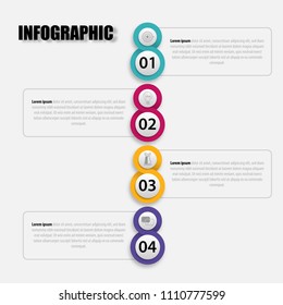 Vector illustration of creative business infographic template and modern icons represent as steps or workflow diagram.