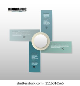 Vector illustration of creative business infographic template and modern icons represent as steps or workflow diagram.