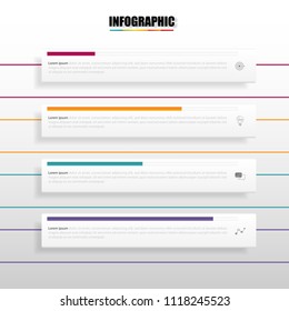 Vector illustration of creative business infographic template and modern icons represent as steps or workflow diagram.
