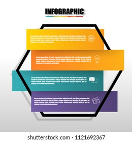 Vector illustration of creative business infographic template and modern icons represent as steps or workflow diagram.