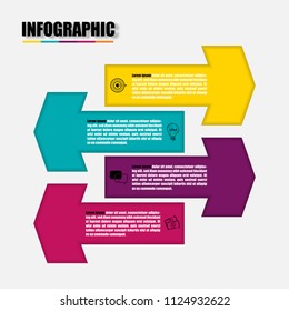 Vector illustration of creative business infographic template and modern icons represent as steps or workflow diagram.