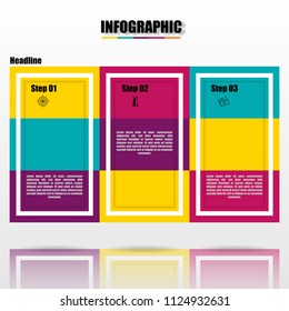 Vector illustration of creative business infographic template and modern icons represent as steps or workflow diagram.