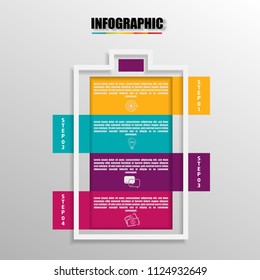Vector illustration of creative business infographic template and modern icons represent as steps or workflow diagram.