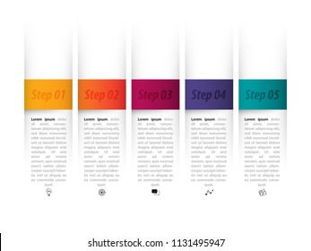 Vector illustration of creative business infographic template and modern icons represent as steps or workflow diagram.