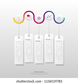 Vector illustration of creative business infographic template and modern icons represent as steps or workflow diagram.