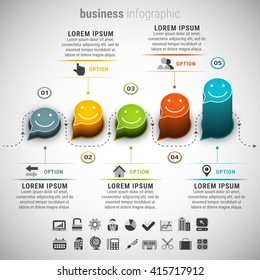 Vector illustration of creative business infographic. Created with blend. Easy to adjust the height for each element.