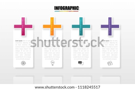 Vector illustration of creative business infographic template and modern icons represent as steps or workflow diagram.
