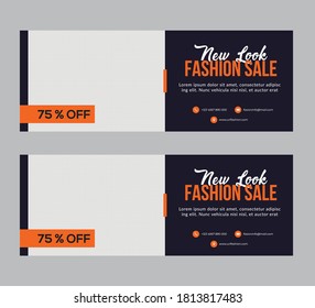 Vector illustration, creative business social media banner template. can be used for all Fashion cover needs