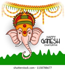 Vector illustration of a Creative Card, Poster or Banner for Festival of Ganesh Chaturthi Celebration.