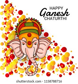 Vector illustration of a Creative Card, Poster or Banner for Festival of Ganesh Chaturthi Celebration.