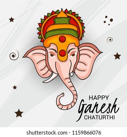Vector illustration of a Creative Card, Poster or Banner for Festival of Ganesh Chaturthi Celebration.