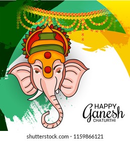 Vector illustration of a Creative Card, Poster or Banner for Festival of Ganesh Chaturthi Celebration.