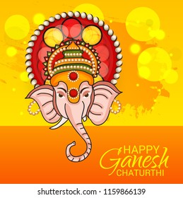 Vector illustration of a Creative Card, Poster or Banner for Festival of Ganesh Chaturthi Celebration.