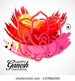 Vector illustration of a Creative Card, Poster or Banner for Festival of Ganesh Chaturthi Celebration.