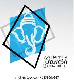Vector illustration of a Creative Card, Poster or Banner for Festival of Ganesh Chaturthi Celebration.