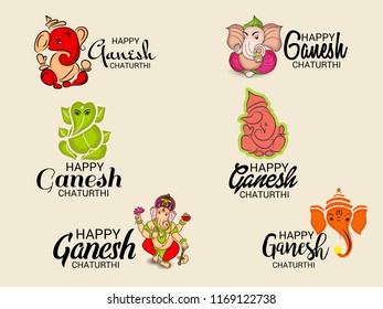Vector illustration of a Creative Card, Poster or Banner for Festival of Ganesh Chaturthi Celebration.