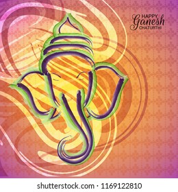 Vector illustration of a Creative Card, Poster or Banner for Festival of Ganesh Chaturthi Celebration.
