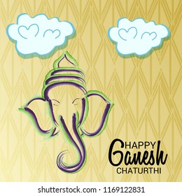 Vector illustration of a Creative Card, Poster or Banner for Festival of Ganesh Chaturthi Celebration.