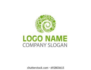 Vector  illustration - Creative chameleon logo, isolated on white background