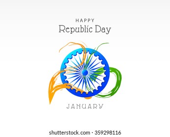 Vector Illustration of Creative colourful background with Indian flag design for Indian Republic day.