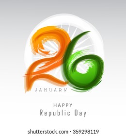 Vector Illustration of Creative colourful background with Indian flag design for Indian Republic day.