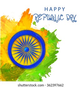 Vector Illustration of Creative colourful background with Indian flag design for Indian Republic day.