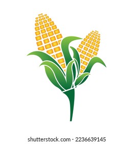 vector illustration of creative Corn design. corn food flat icon.