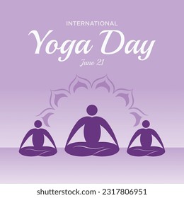 Vector Illustration of Creative Design for International Yoga Day