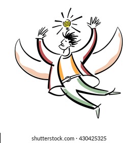 Vector illustration of a creative director working