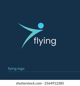 Vector illustration of creative flying logo 