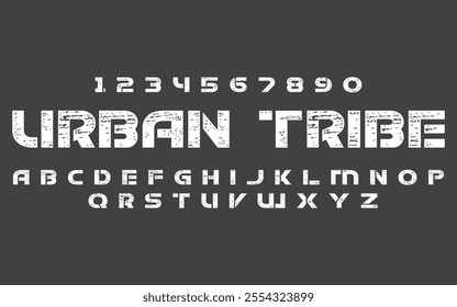 vector illustration Creative font template for technology, movie, digital, music, movie
