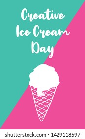 Vector Illustration of Creative Ice Cream Day. Graphic Design for Poster, Background, Art and More.