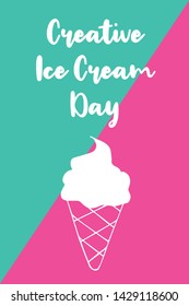 Vector Illustration of Creative Ice Cream Day. Graphic Design for Poster, Background, Art and More.